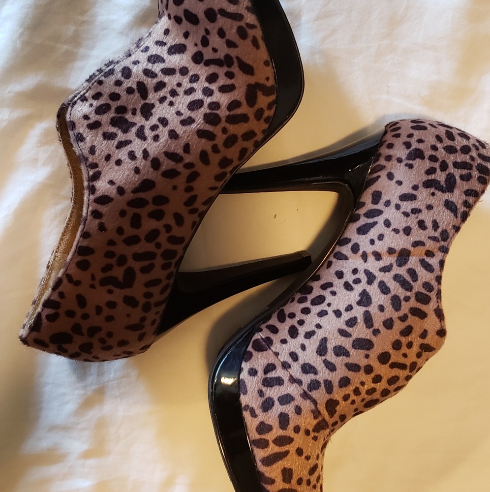 Flax suede high heels